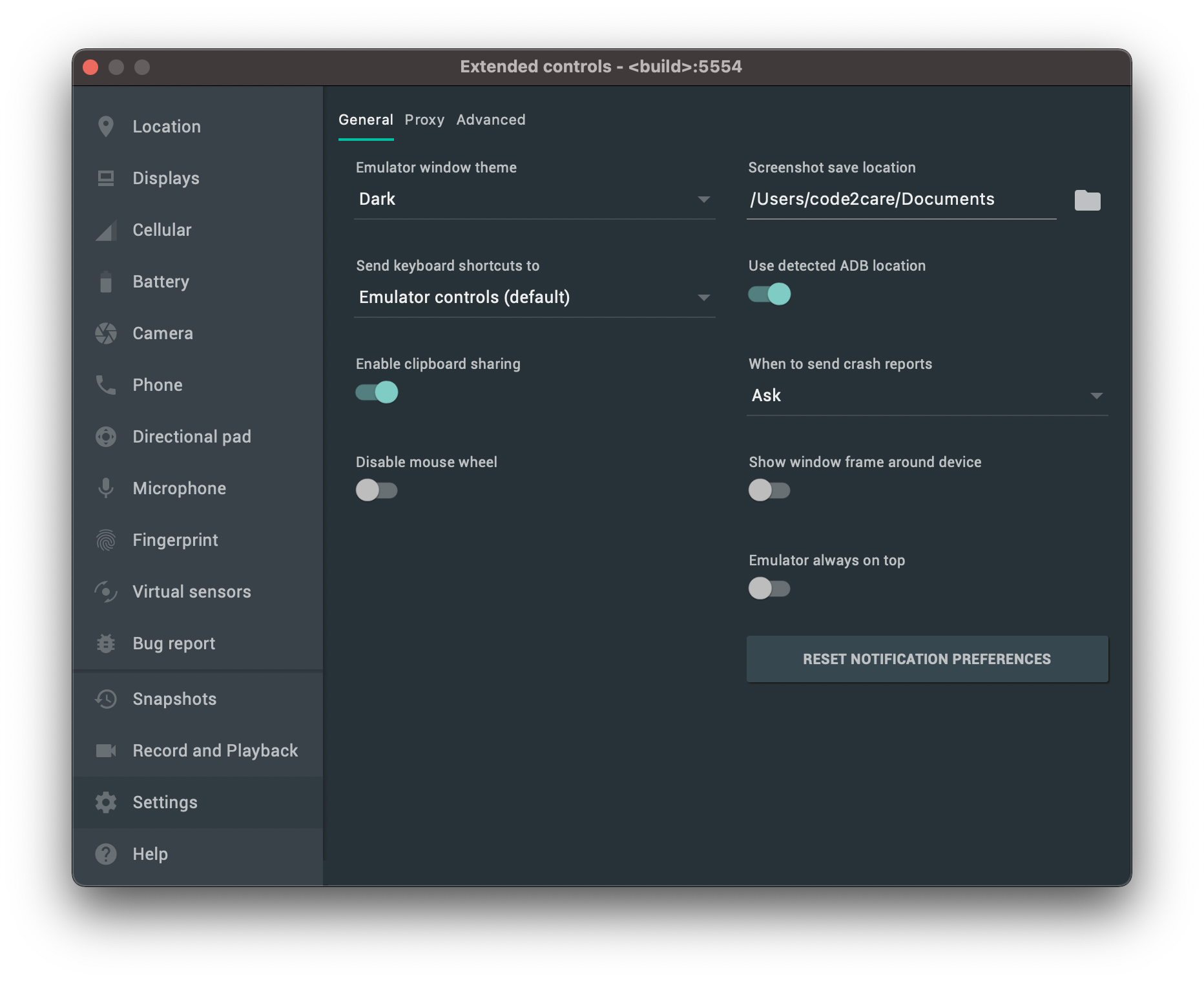 Android Emulator Screenshot Saved Location